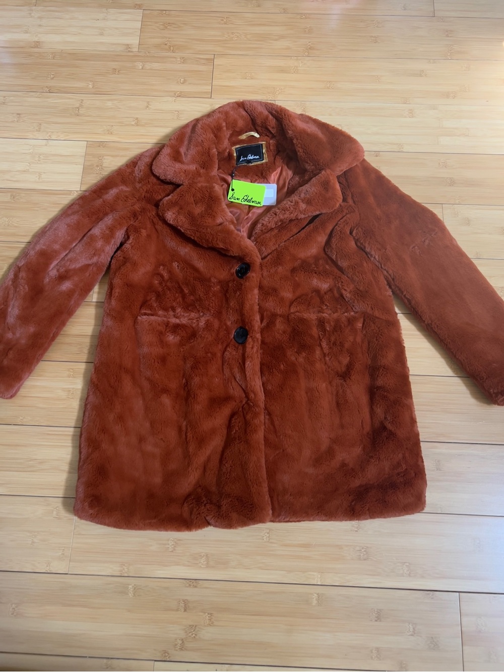 Sam Edelman Plush Faux Fur Coat in Rust - Picture 1 of 9